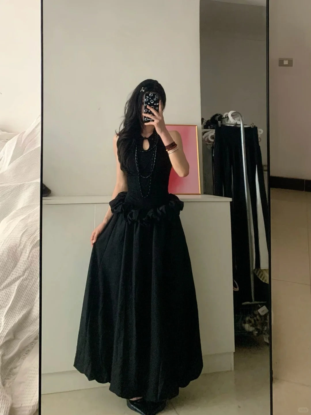 Black Tank and Puffy Skirt Y2K Mini Dress