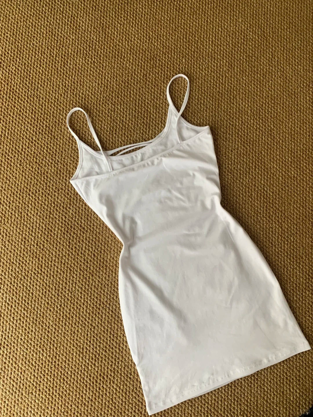 White Body Print Tight Mini Dress Y2K Mini Dress