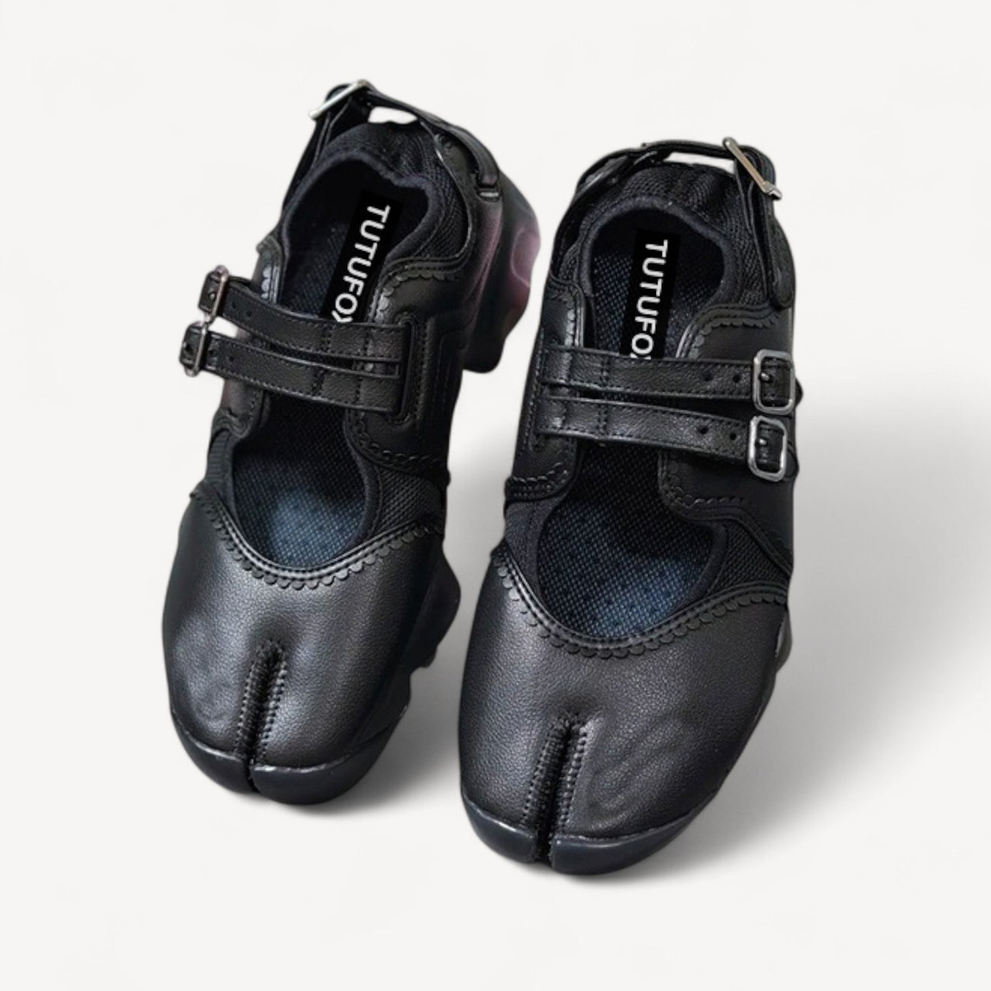 Brown Suede Ballet Sneaker Split-Toe Ballerina Flats Tabi