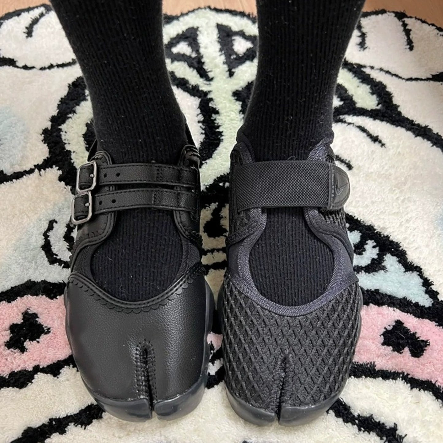 Brown Suede Ballet Sneaker Split-Toe Ballerina Flats Tabi