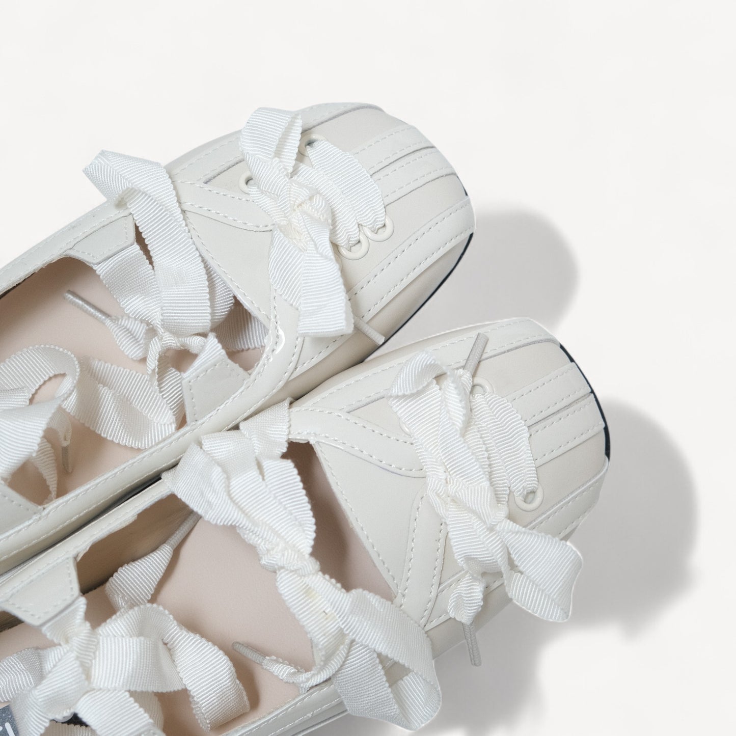 White Lace Bow Balletcore Sneakers Balletsneaker Flats