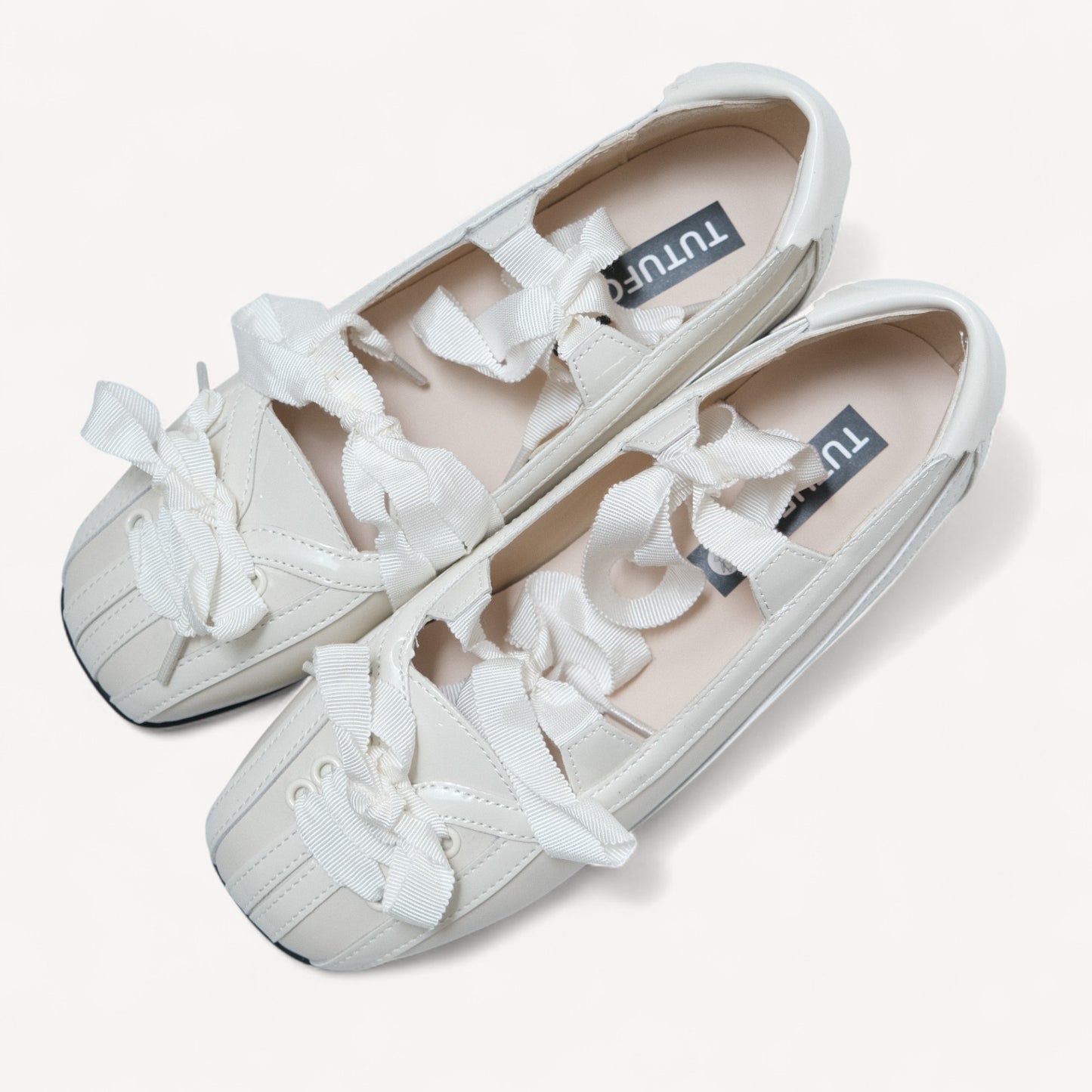 White Lace Bow Balletcore Sneakers Balletsneaker Flats