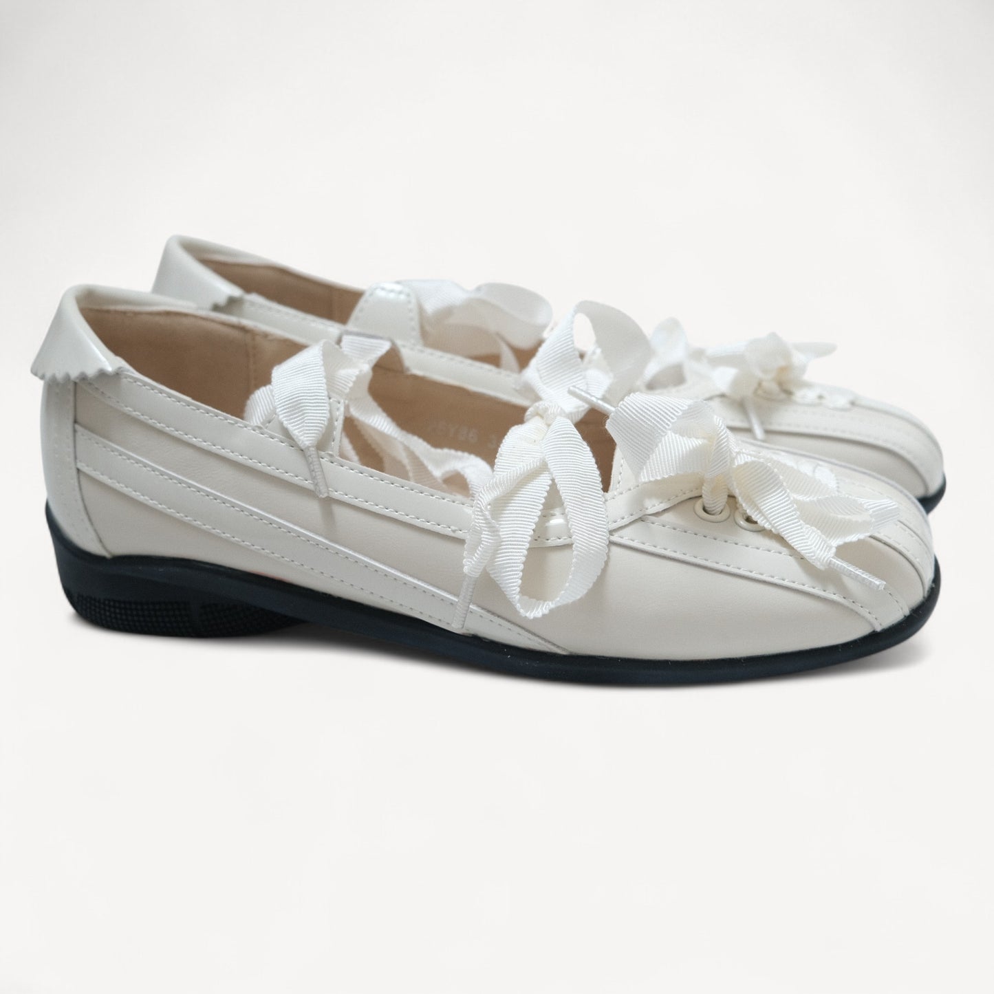 White Lace Bow Balletcore Sneakers Balletsneaker Flats