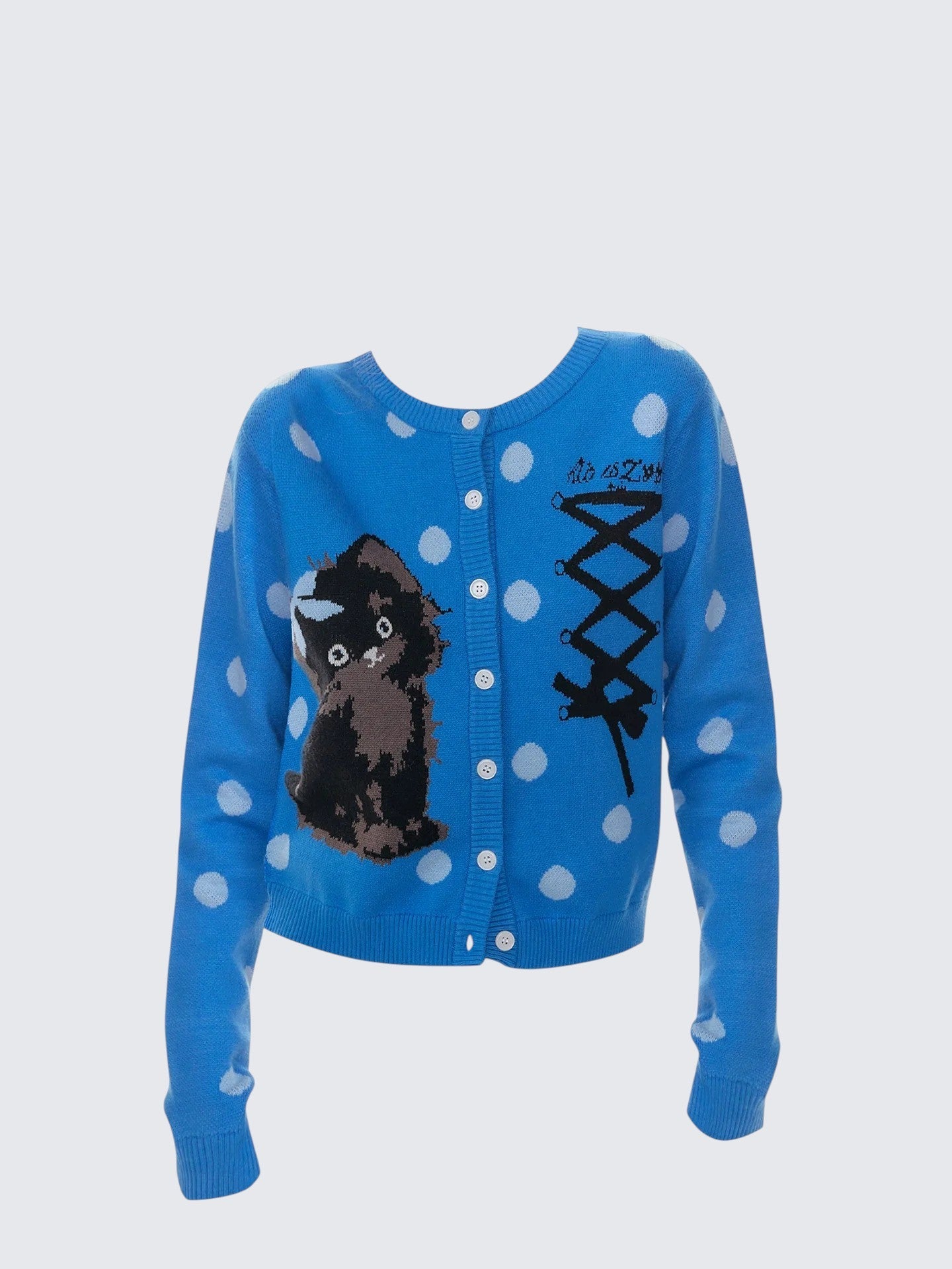 Cat Polka Dot Cardigan Women