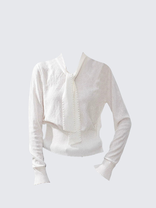 Korean Vintage Ribbon Knit