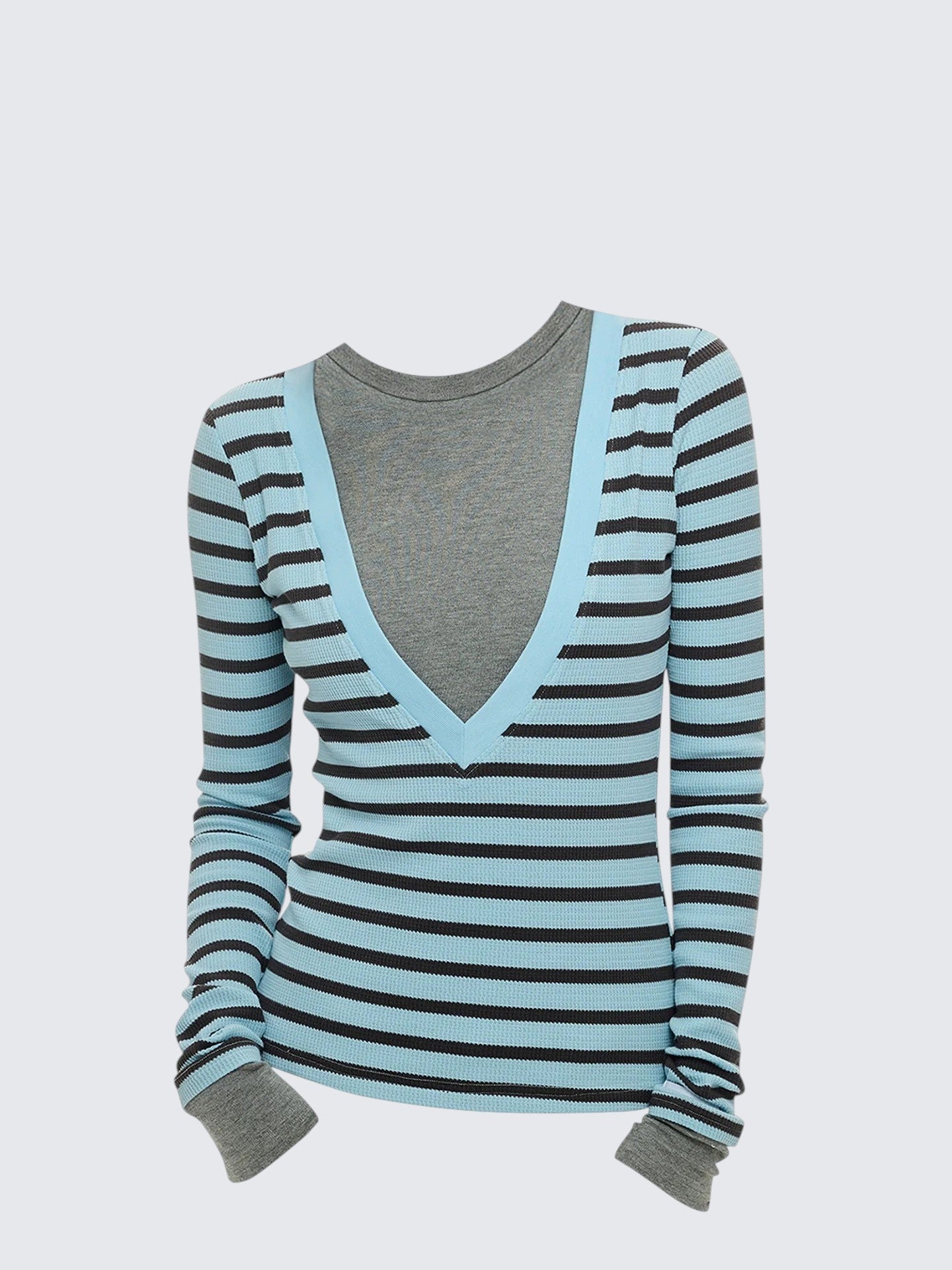 American Faux Two-Piece Stripe Tee