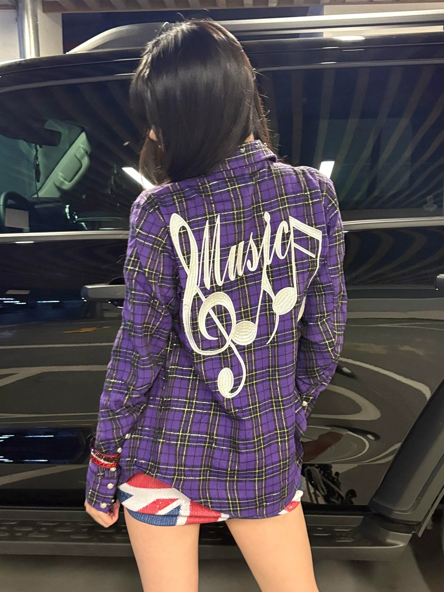 American Purple Plaid Shirt
