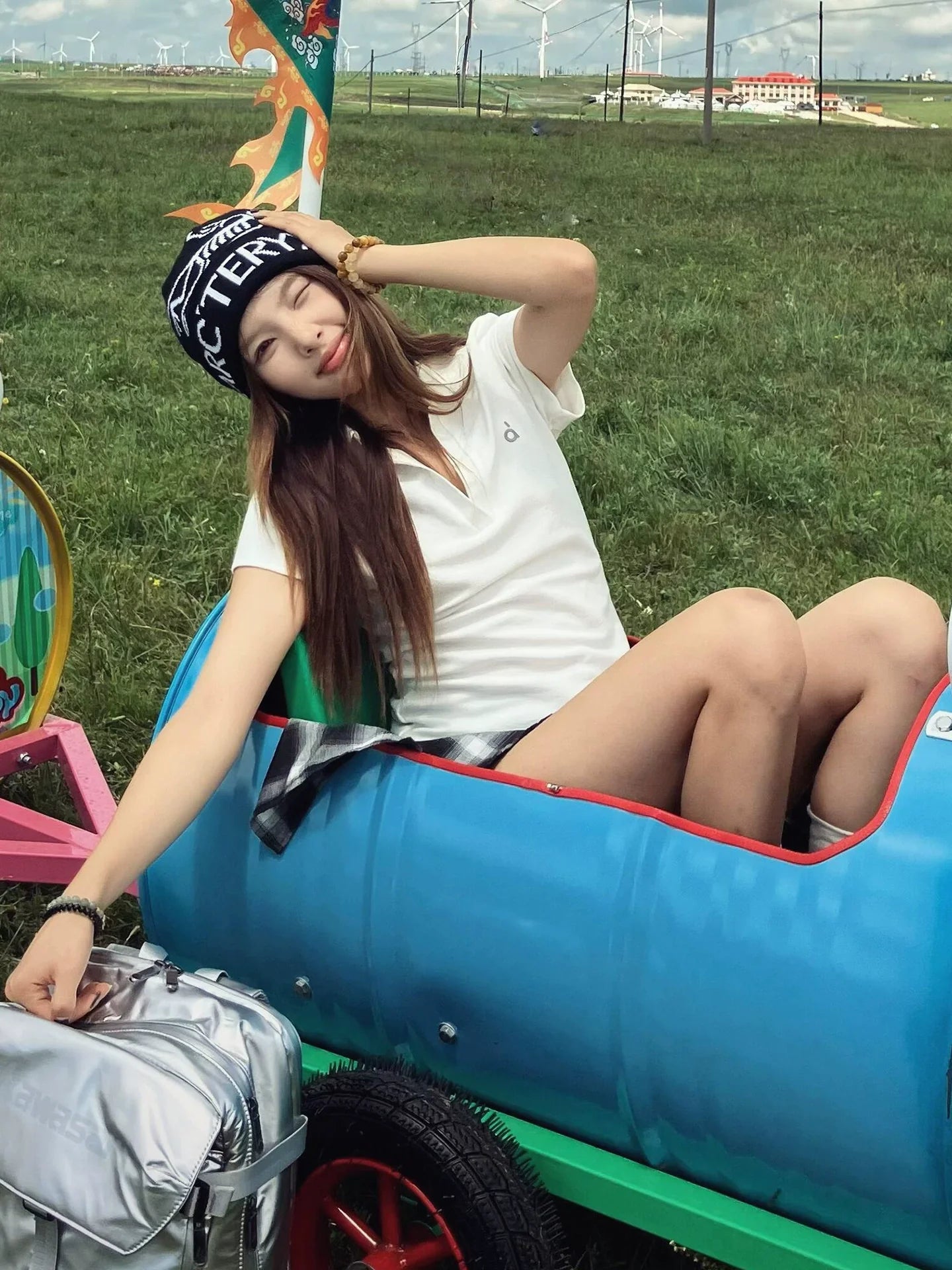 American Sporty V-Neck Polo Tee Summer Slim Fit Badminton Tennis Crop Top