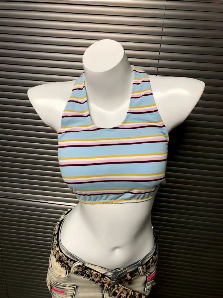 Star Halter Top Two-Piece Set Y2K Two Pieces Sets