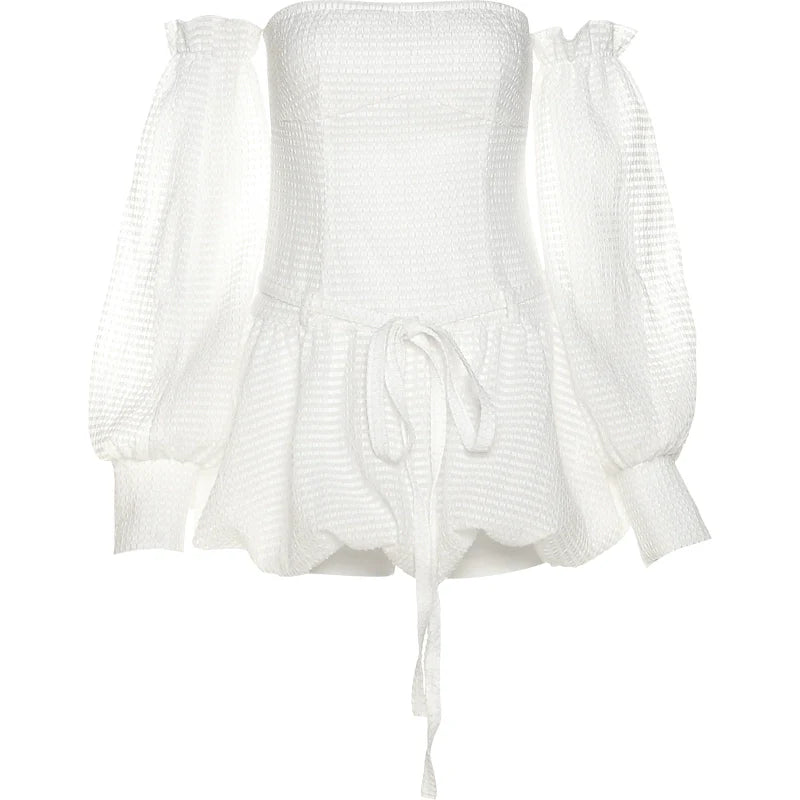 Soft Sexy Tube Top Tie-Waist Tutu Dress