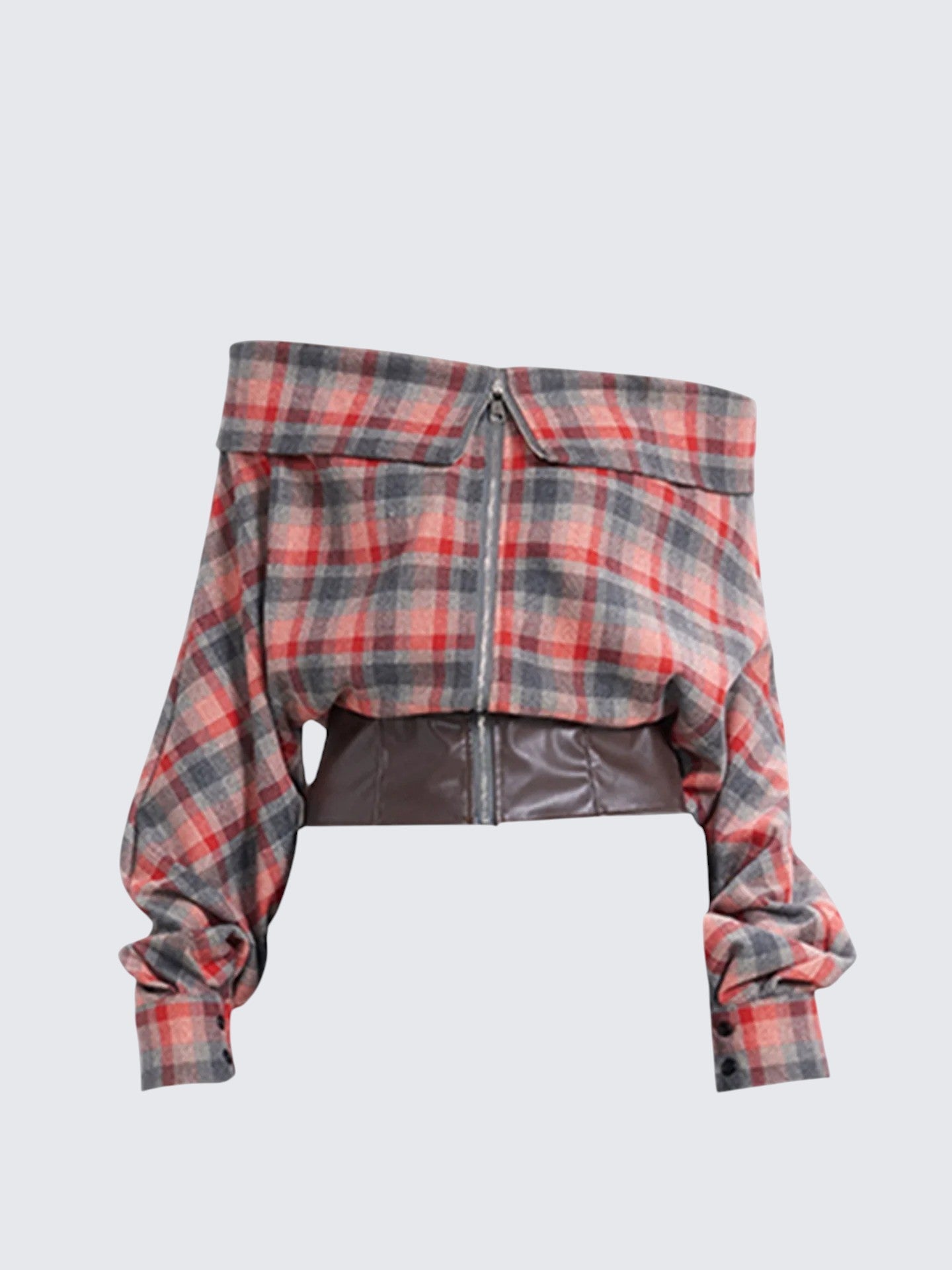 American Girl Plaid Asymmetrical Tee