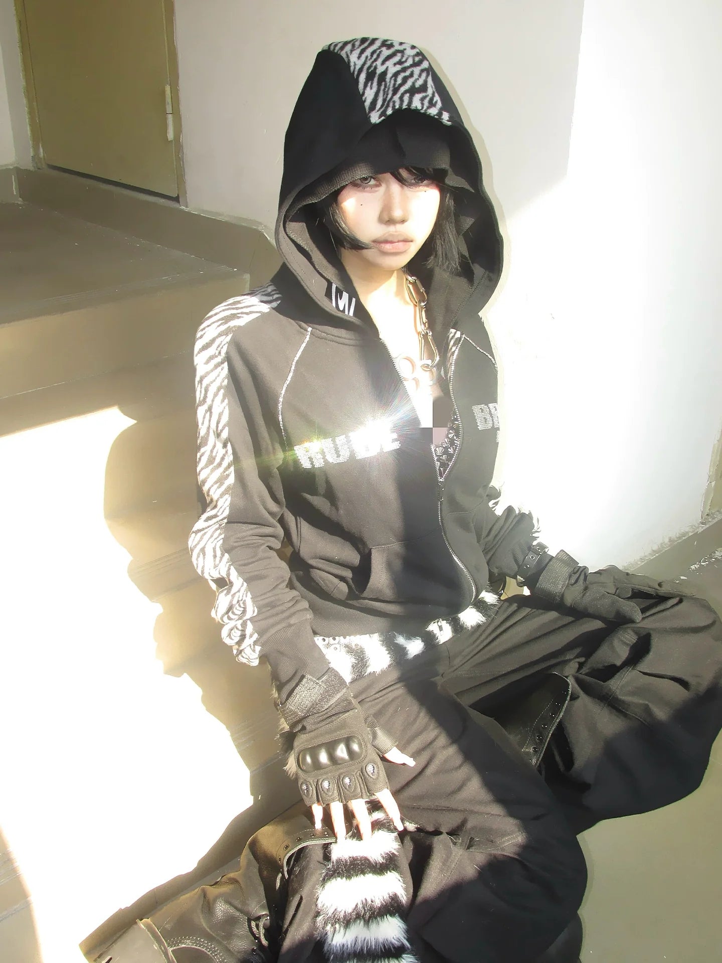 Visual Kei Black Tiger Hoodie