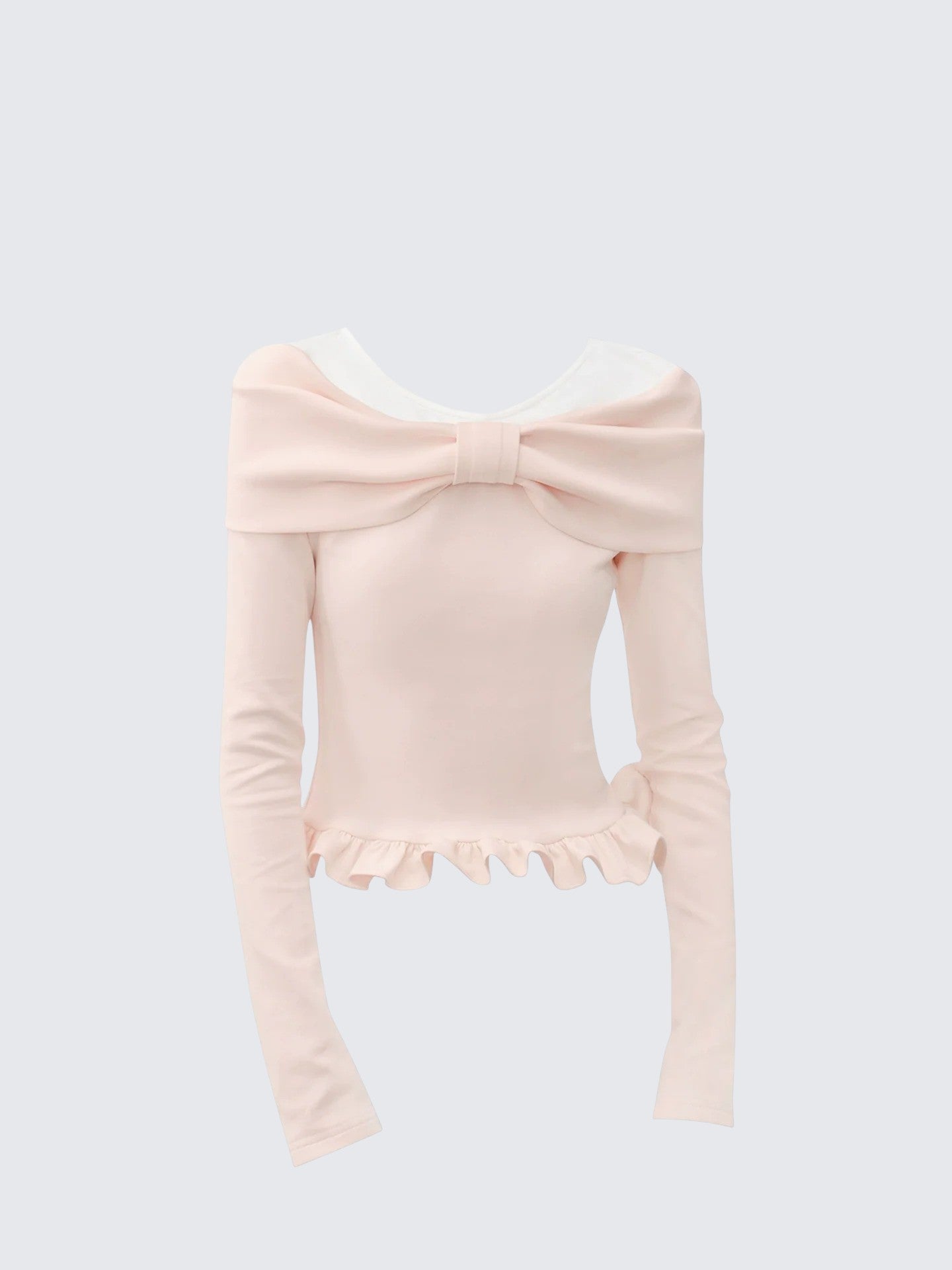 Pink Bow Long Sleeve Top