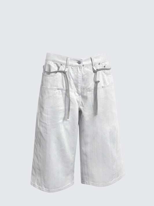 American Retro Denim Capri Pants