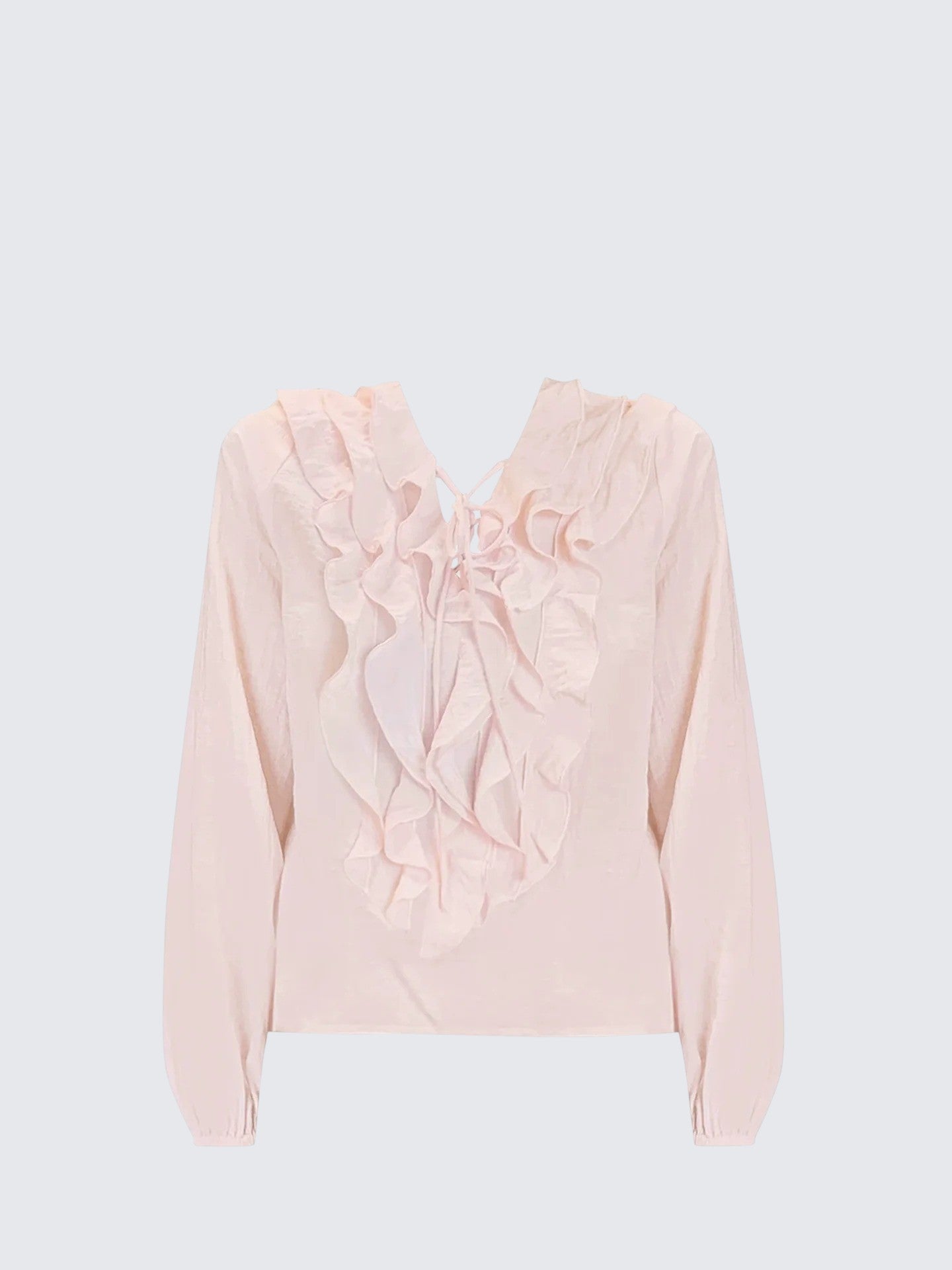 French Lotus V-Neck Blouse