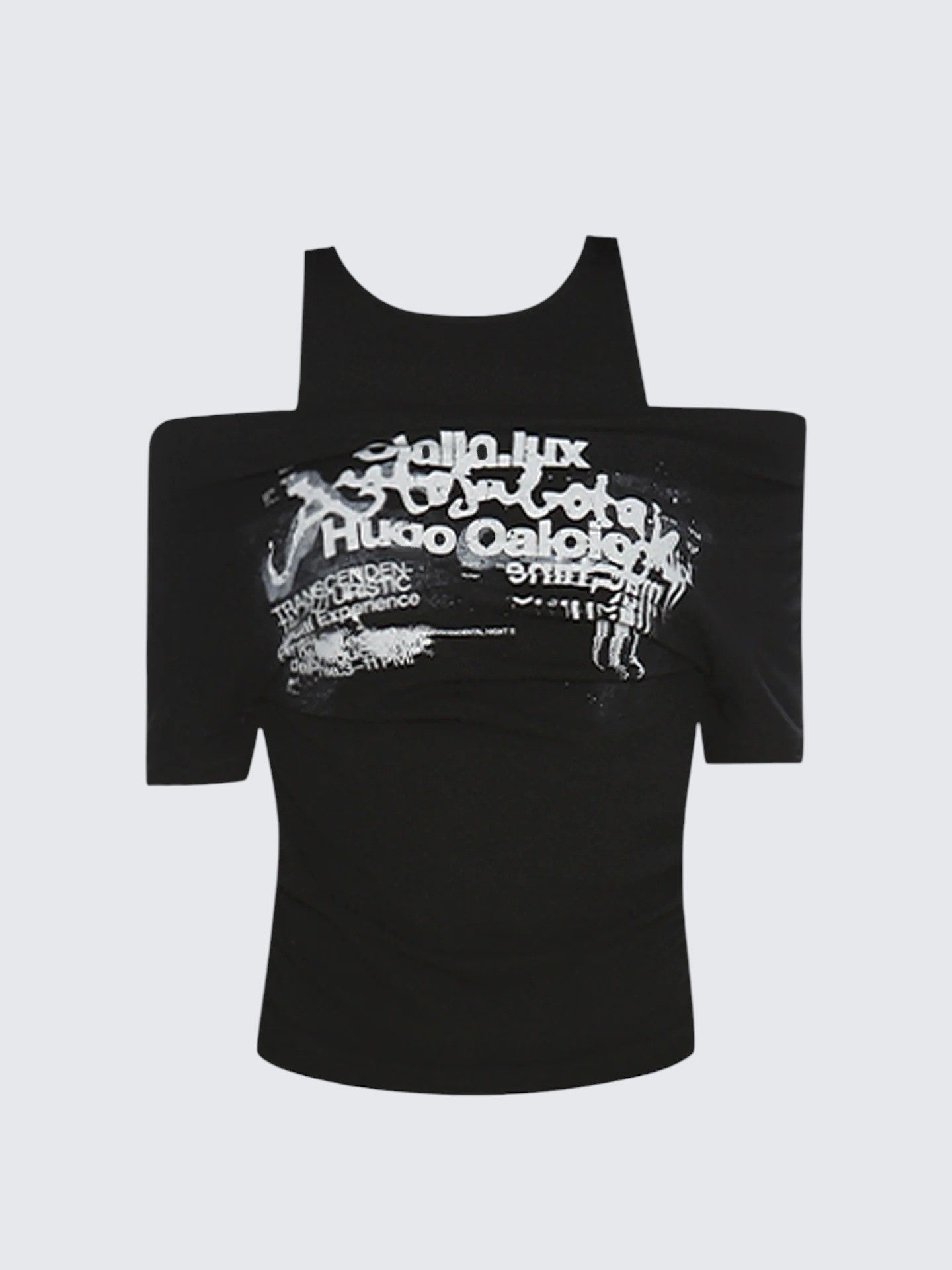 American Edgy Layered Off Shoulder T-Shirt