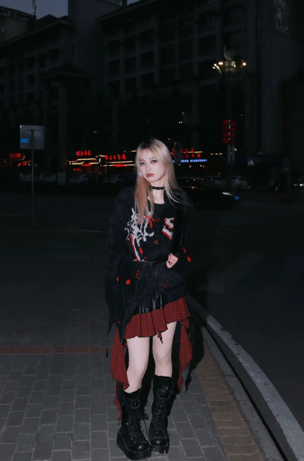 Y2K Punk Harajuku Faux Mink SN Sweater Cardigan