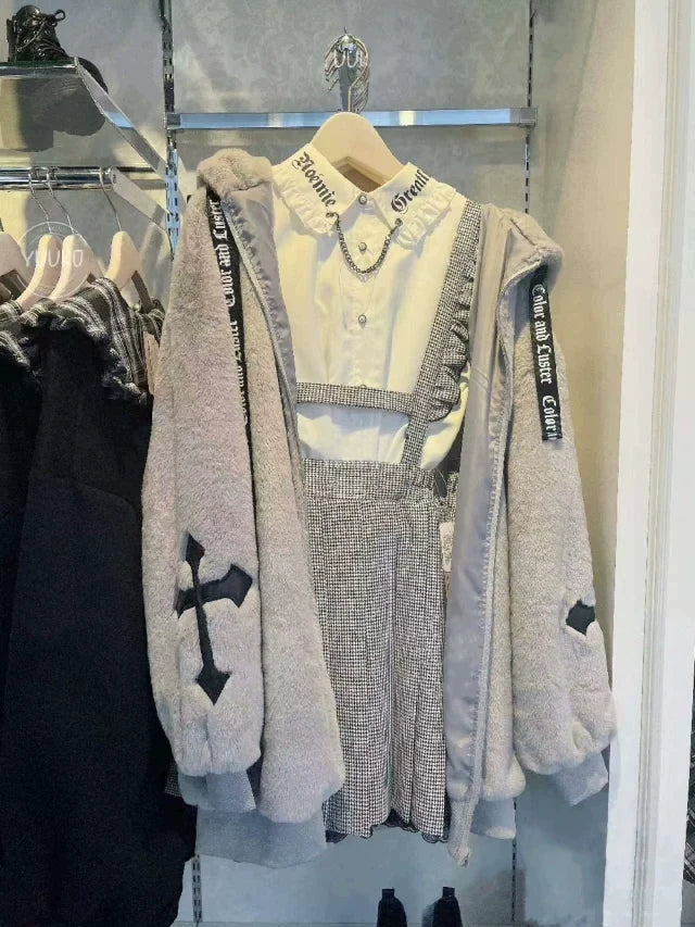 Teddy Ear Hoodie Faux Fur Coat