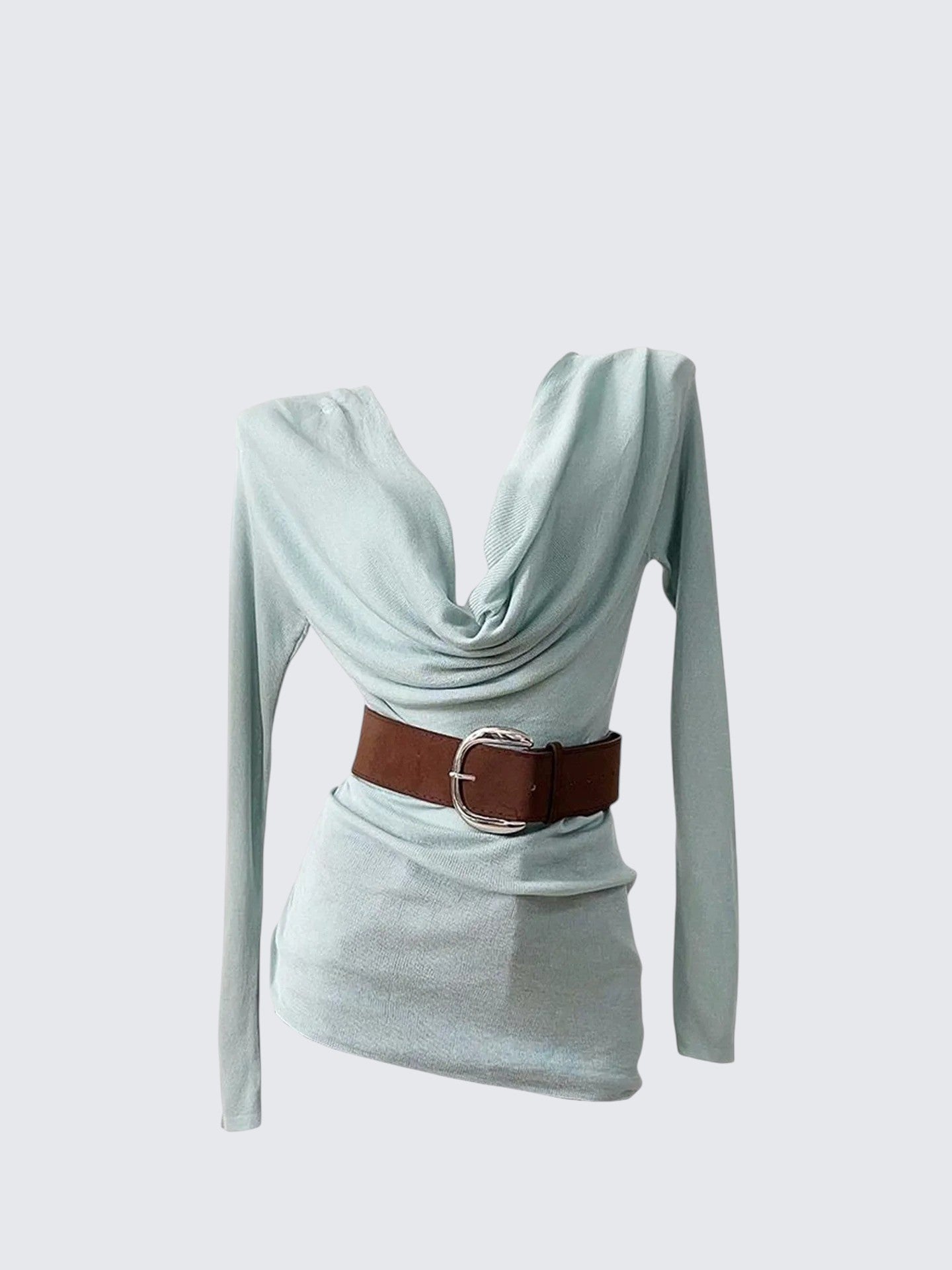 Vintage Slouchy Neck Knit Top