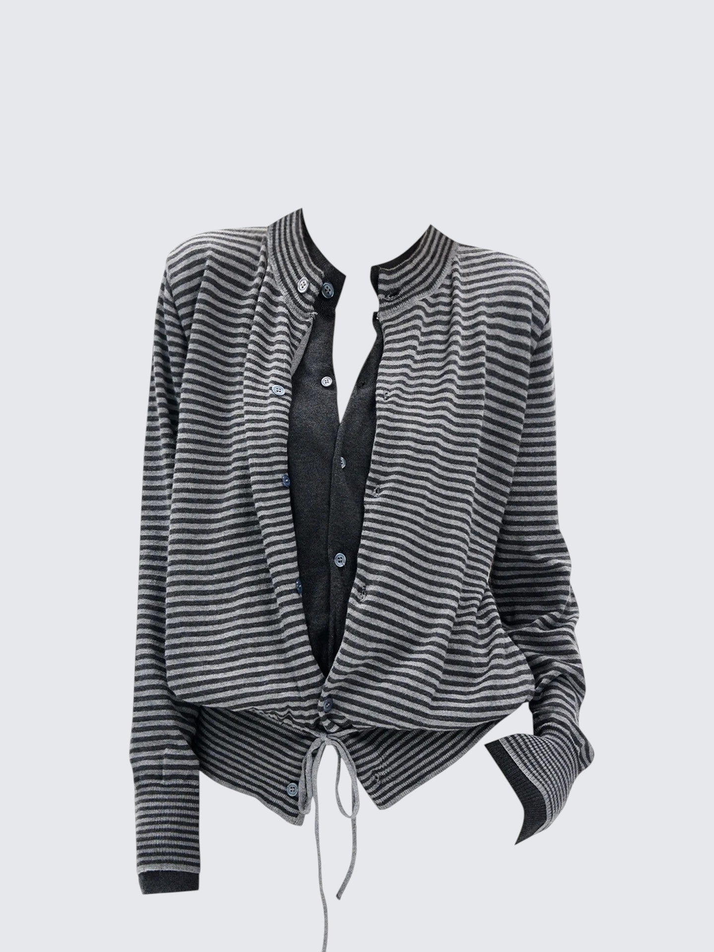 American Linen Cotton Stripe Layered Knit