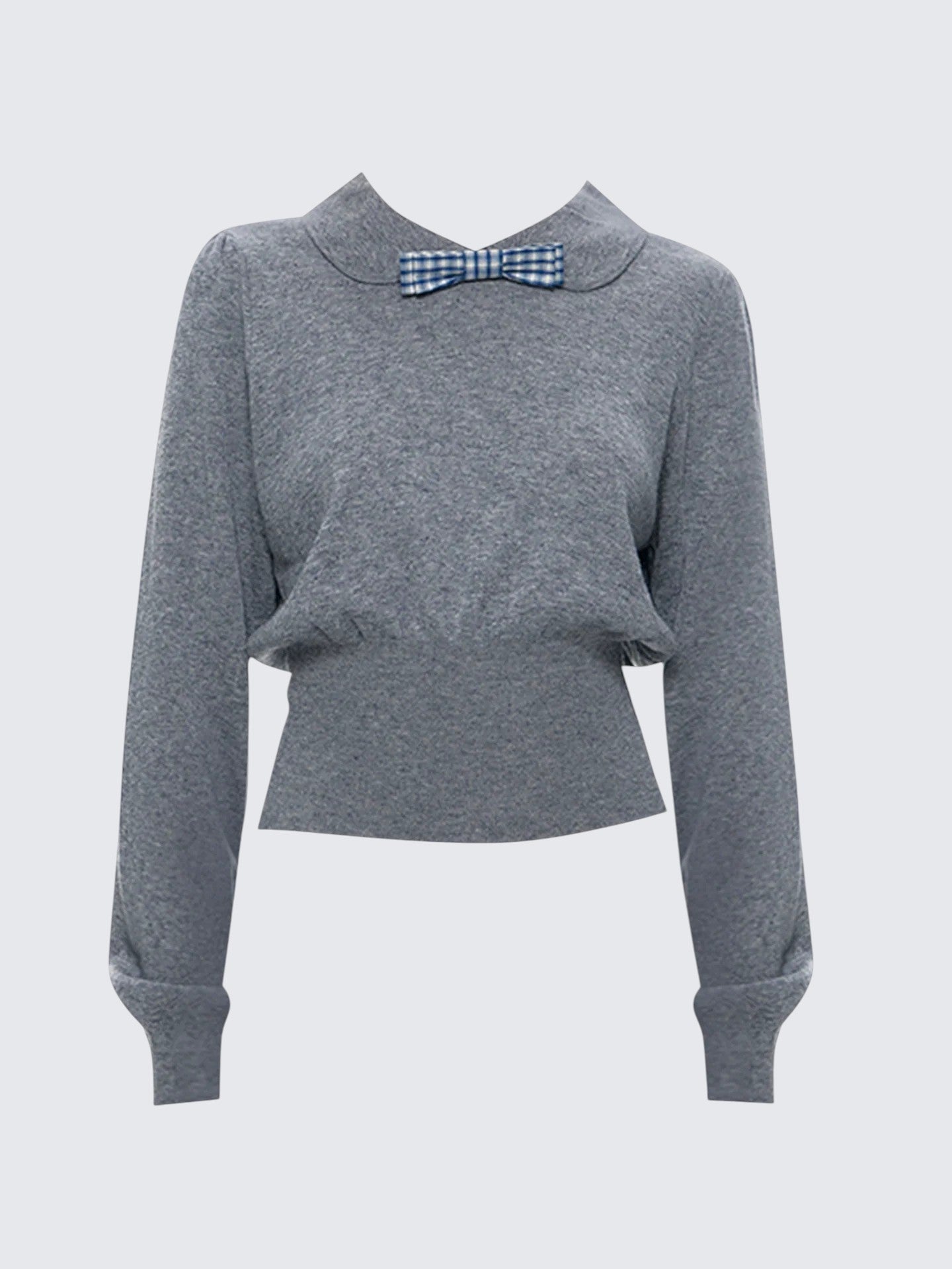 Doll Collar Cropped Knit Top