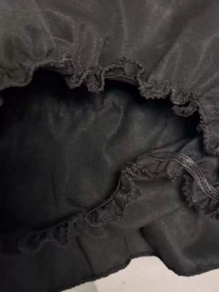 Cross Print Puff Cake Skirt Subculture Gothic Punk Y2K E-girl Abi American Retro Fluffy Skirt