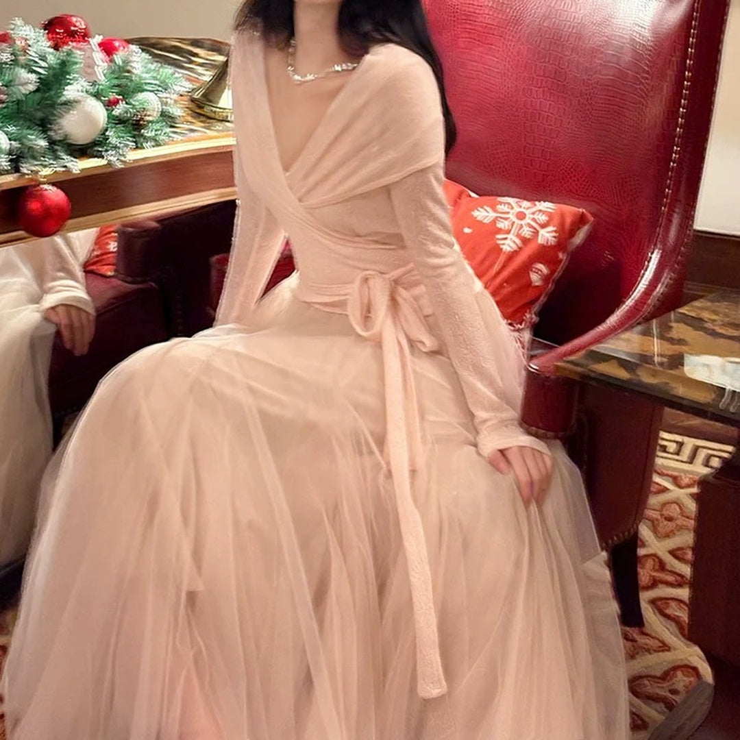 Luxury Ballet Princess Wool Knit Gown Dress