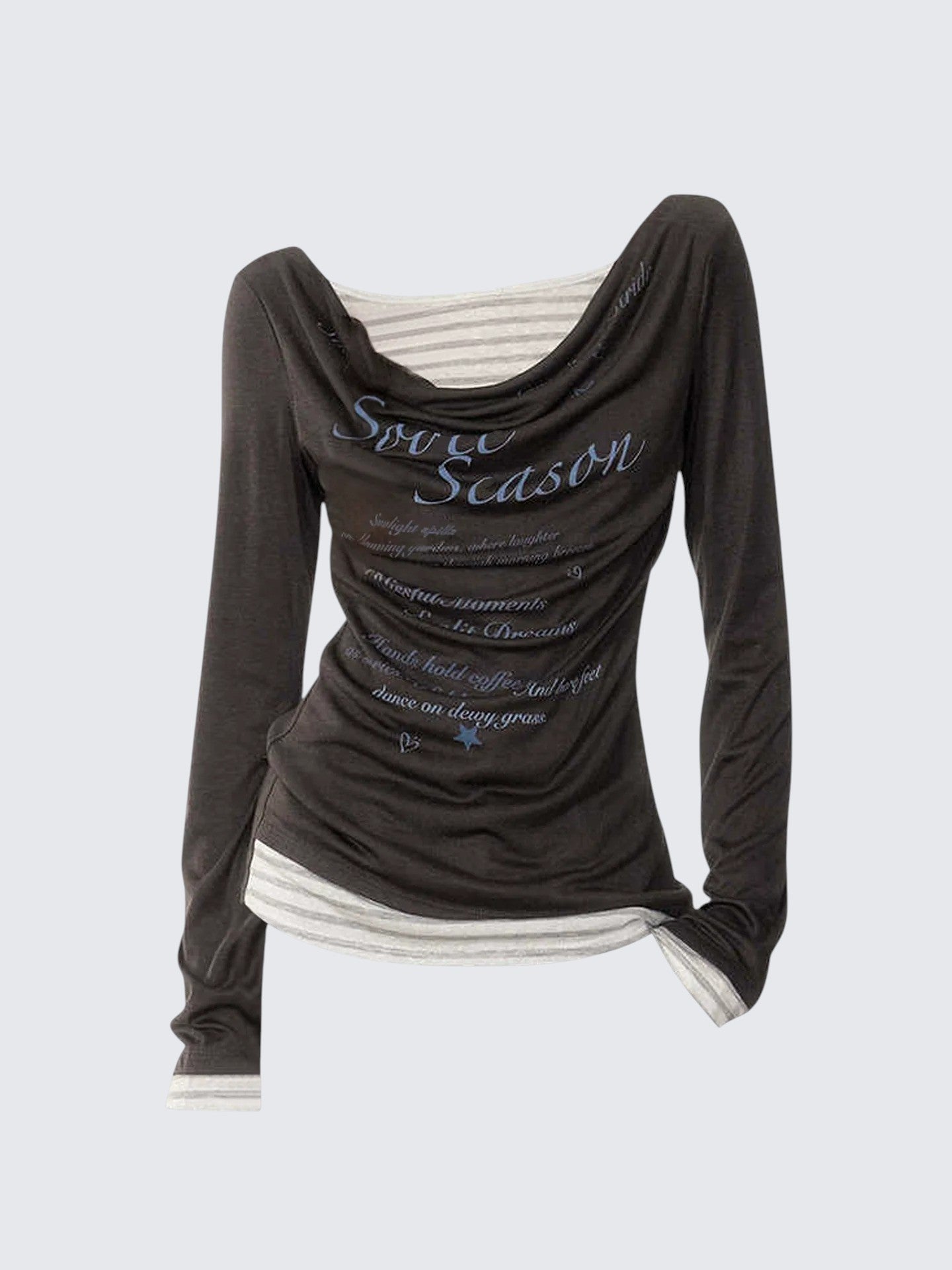 Cool Touch Layered Stripe Tee Women