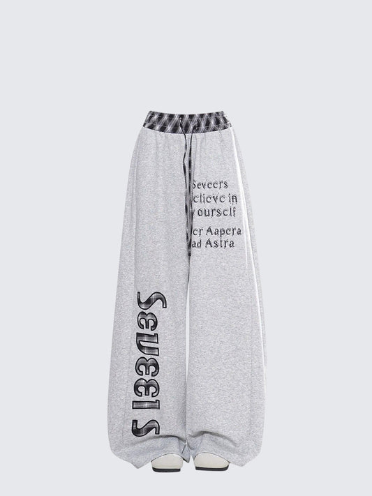 American Street Graffiti High Waist Relaxed Sweatpants