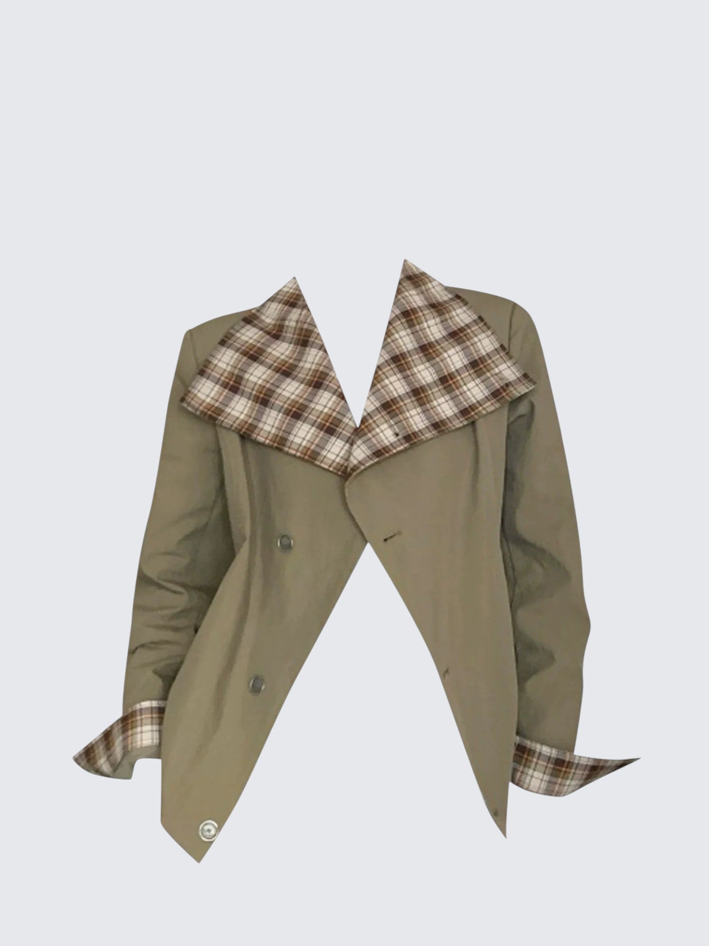 Plaid Waist Biker Jacket Women