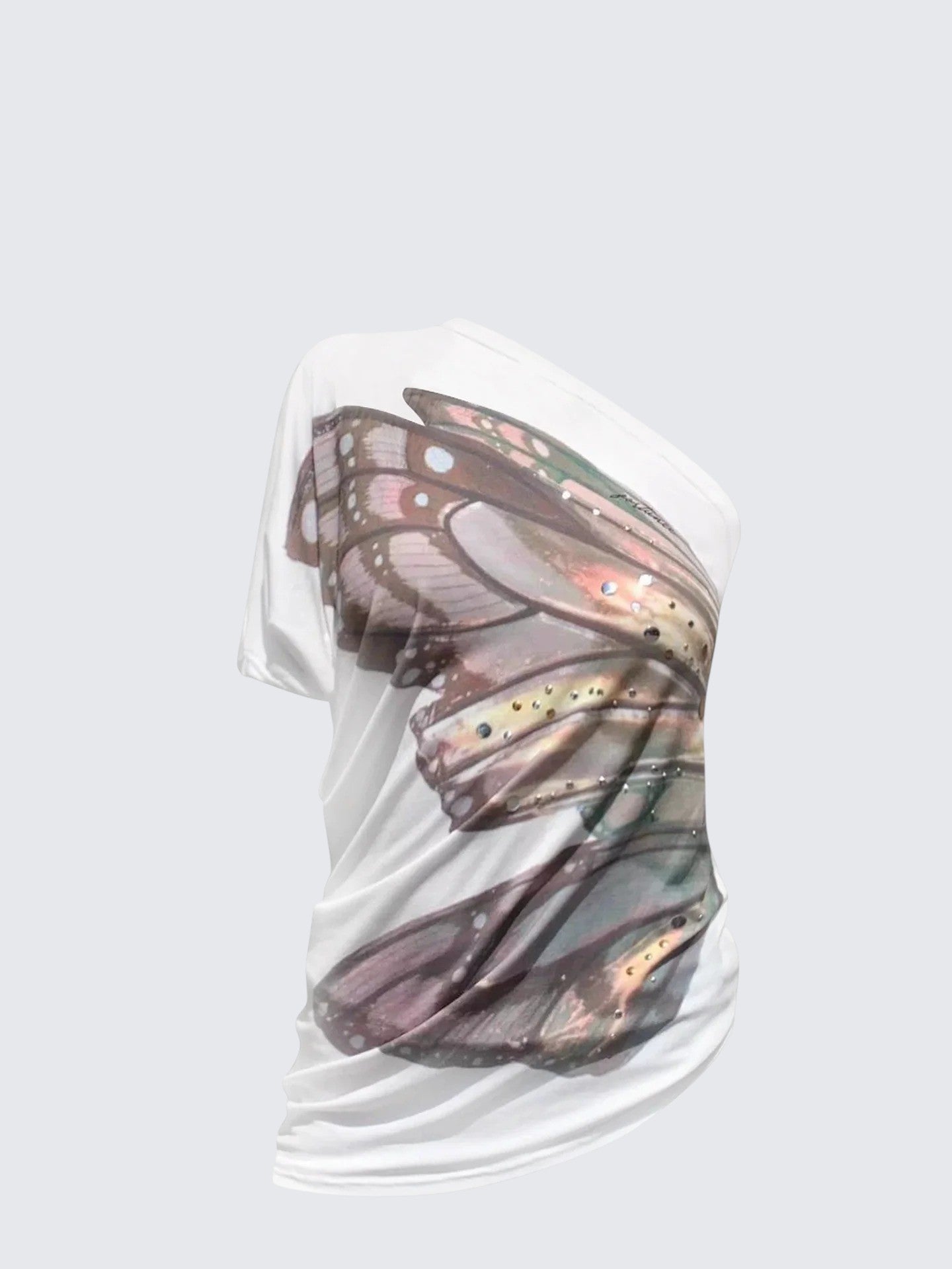 American Butterfly Wing Shoulder T-Shirt