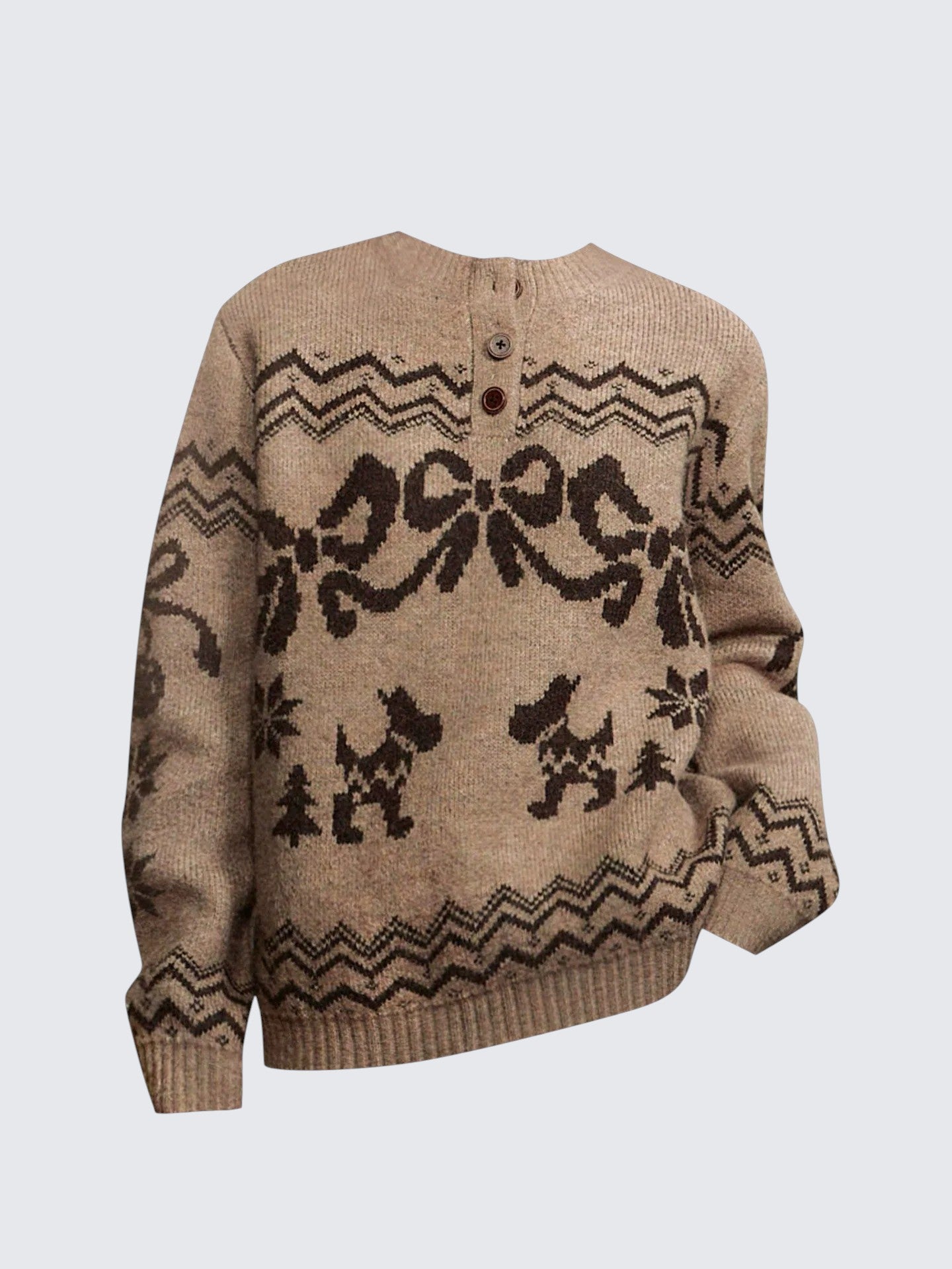 Fair Island Henley Knit Sweater Women