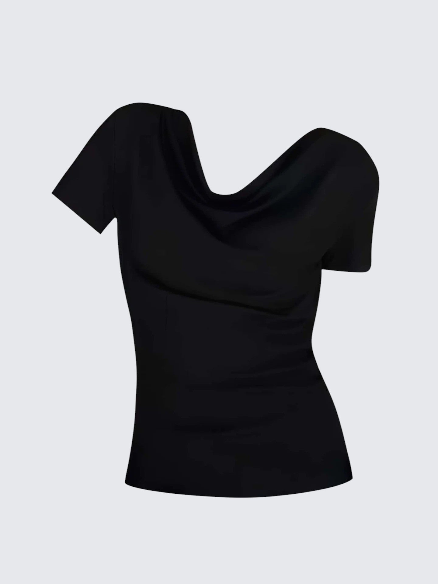 Pure Yu Black Halter Lace Tee