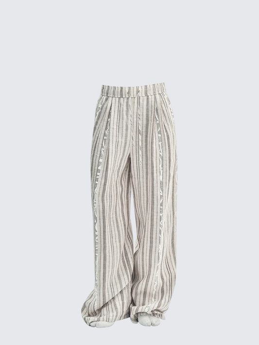 Linen Striped Pants