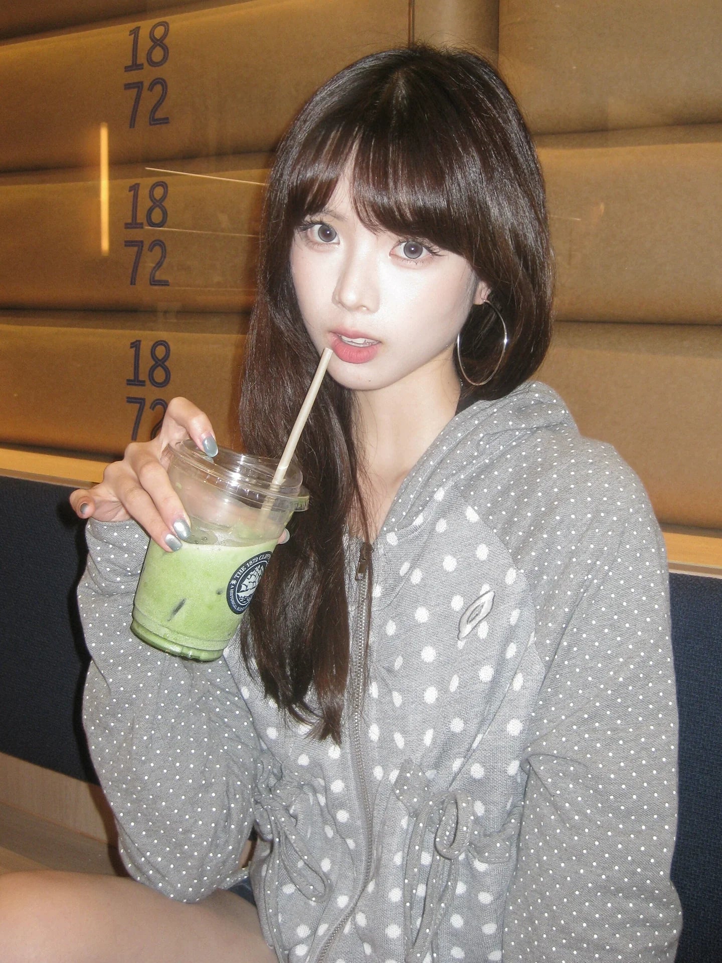 American Retro Polka Dot Hoodie Autumn Patchwork Zipper Pullover Bow Detail Top