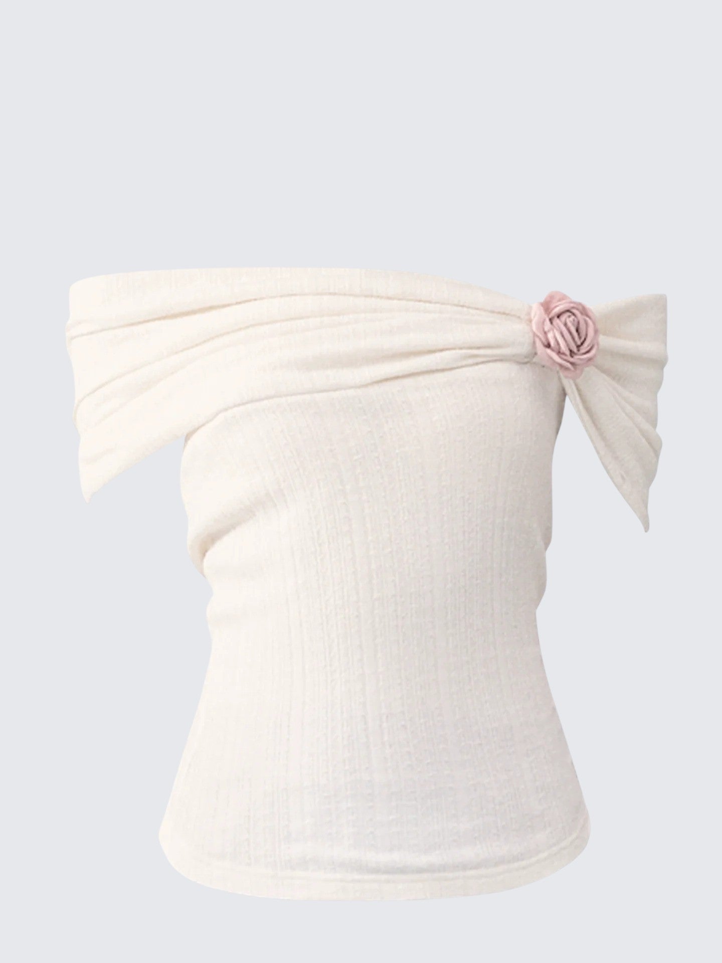 Pure Aesthetic White One-Shoulder Tee