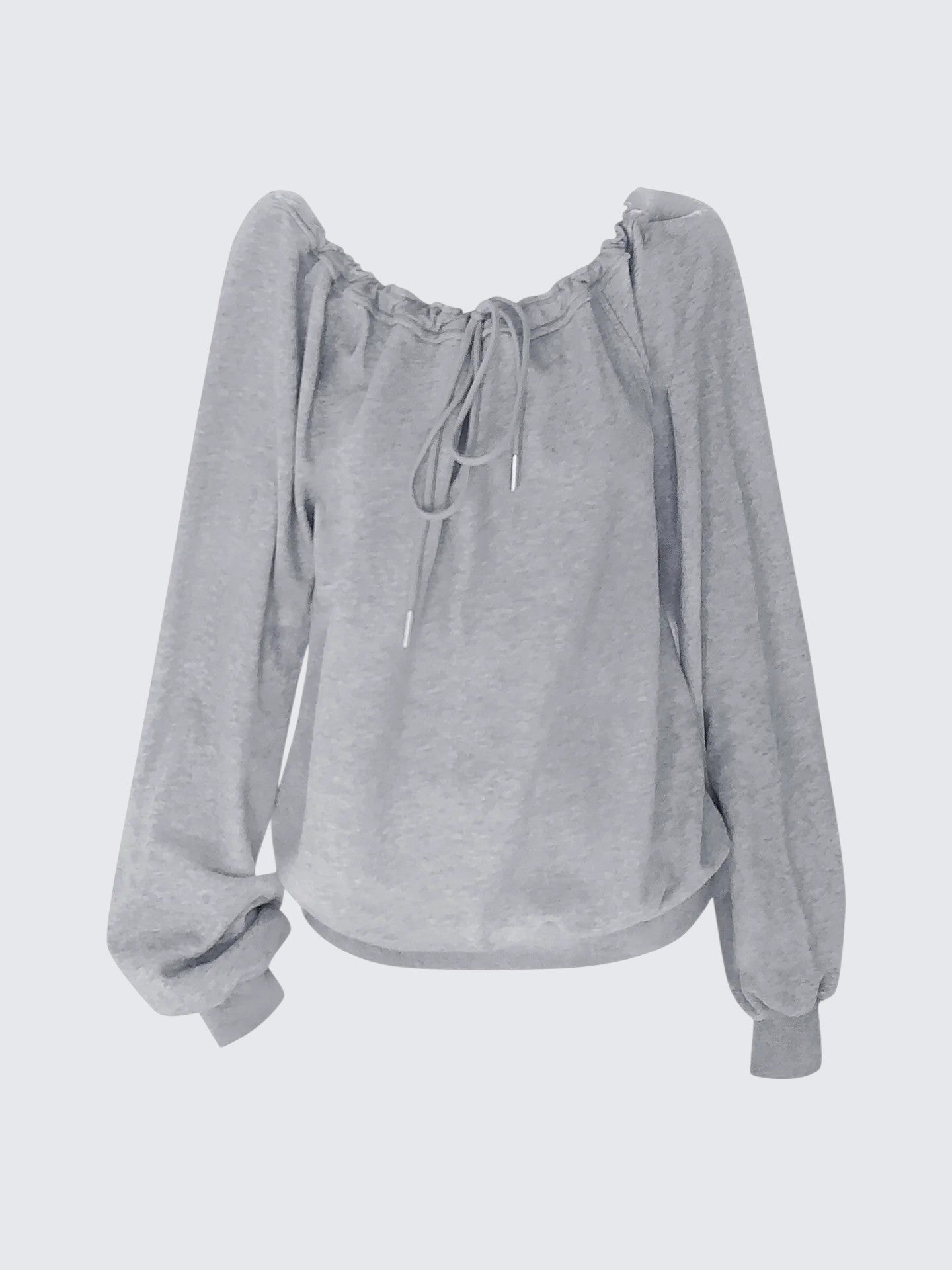 Vintage Adjustable Off-Shoulder Hoodie