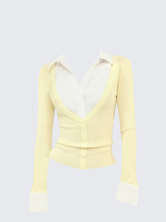 Patchwork Layered Knit Women