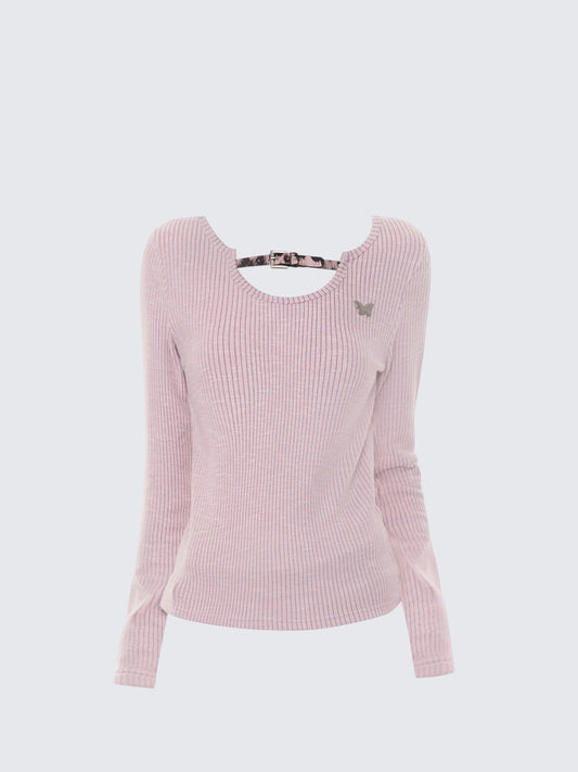 Vintage Leopard Collar Knit Tee