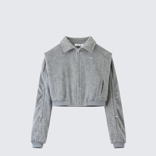 Mohair Cropped Wool Jacket