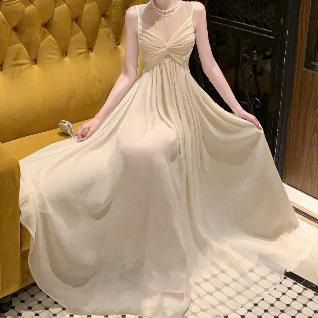 French Shimmer Tulle Knot Gown Dress