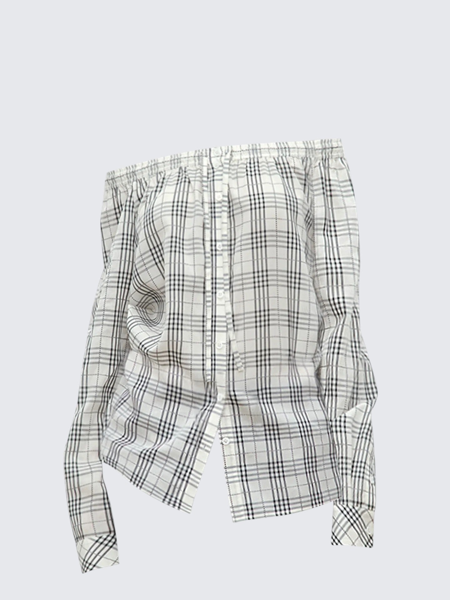 One Shoulder Drawstring Shirt