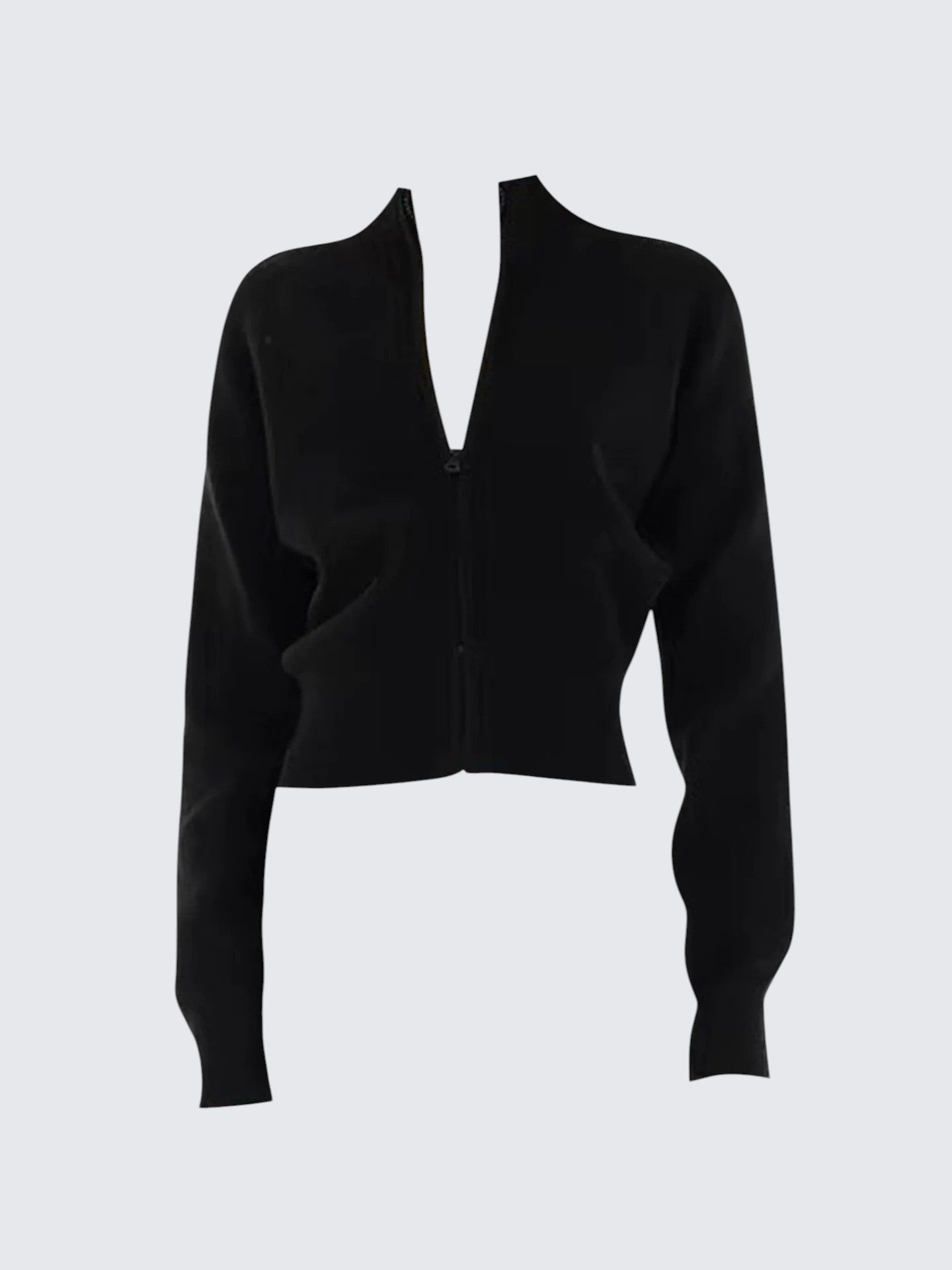 Waist Fit Zip Knit Cardigan Women