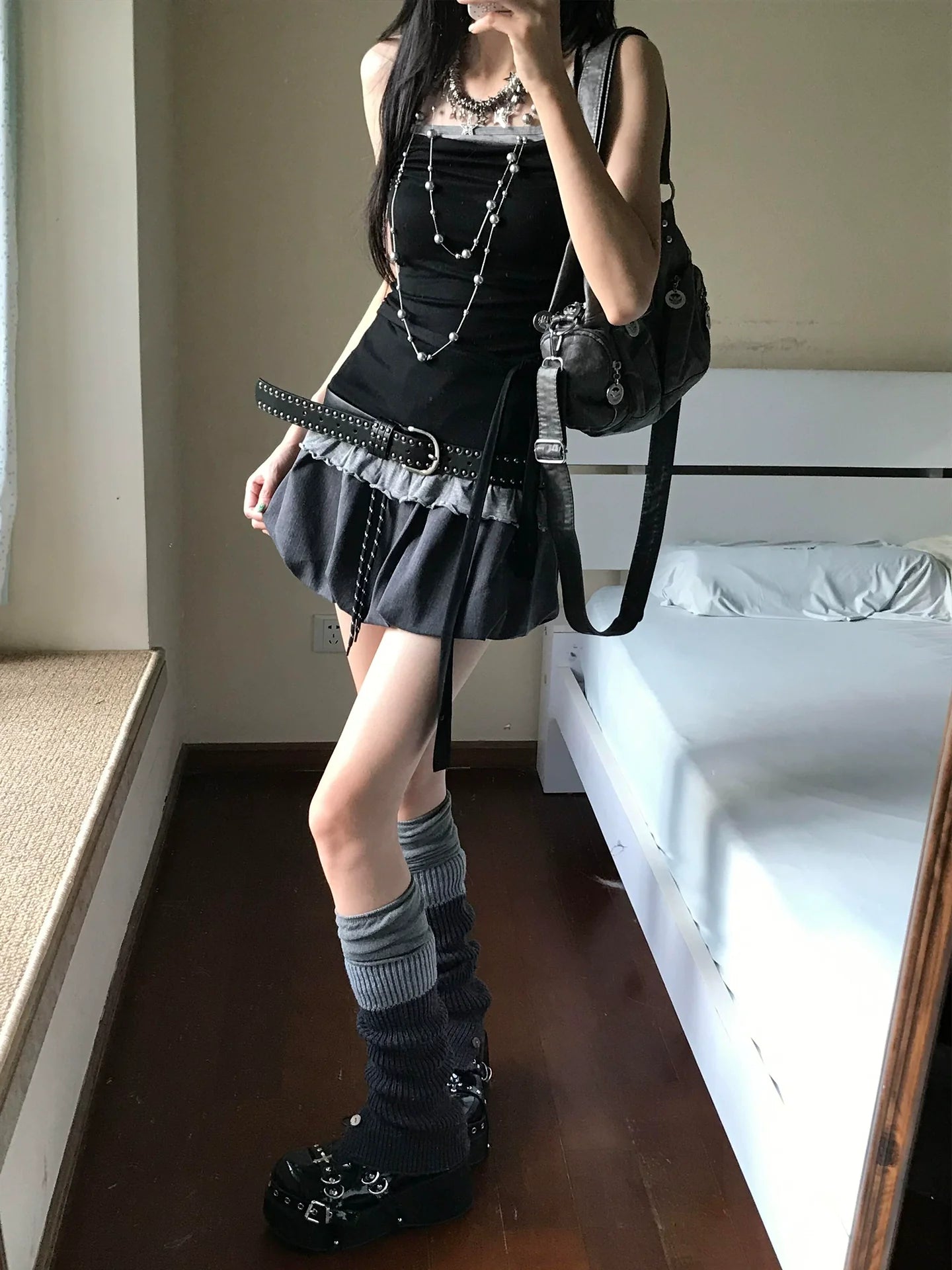 Y2K Layered Lace Bow Cami Top for Summer Streetwear