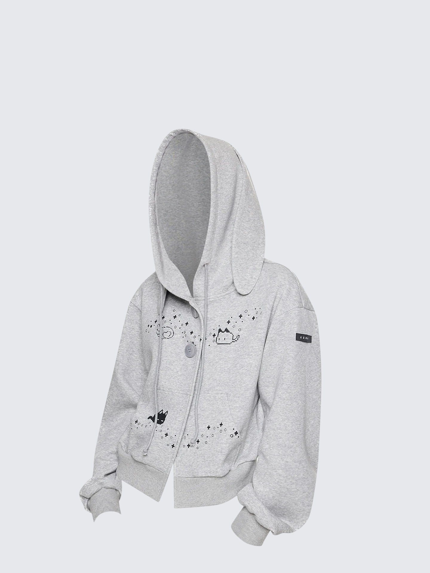 Bunny Ears Hoodie Set Women