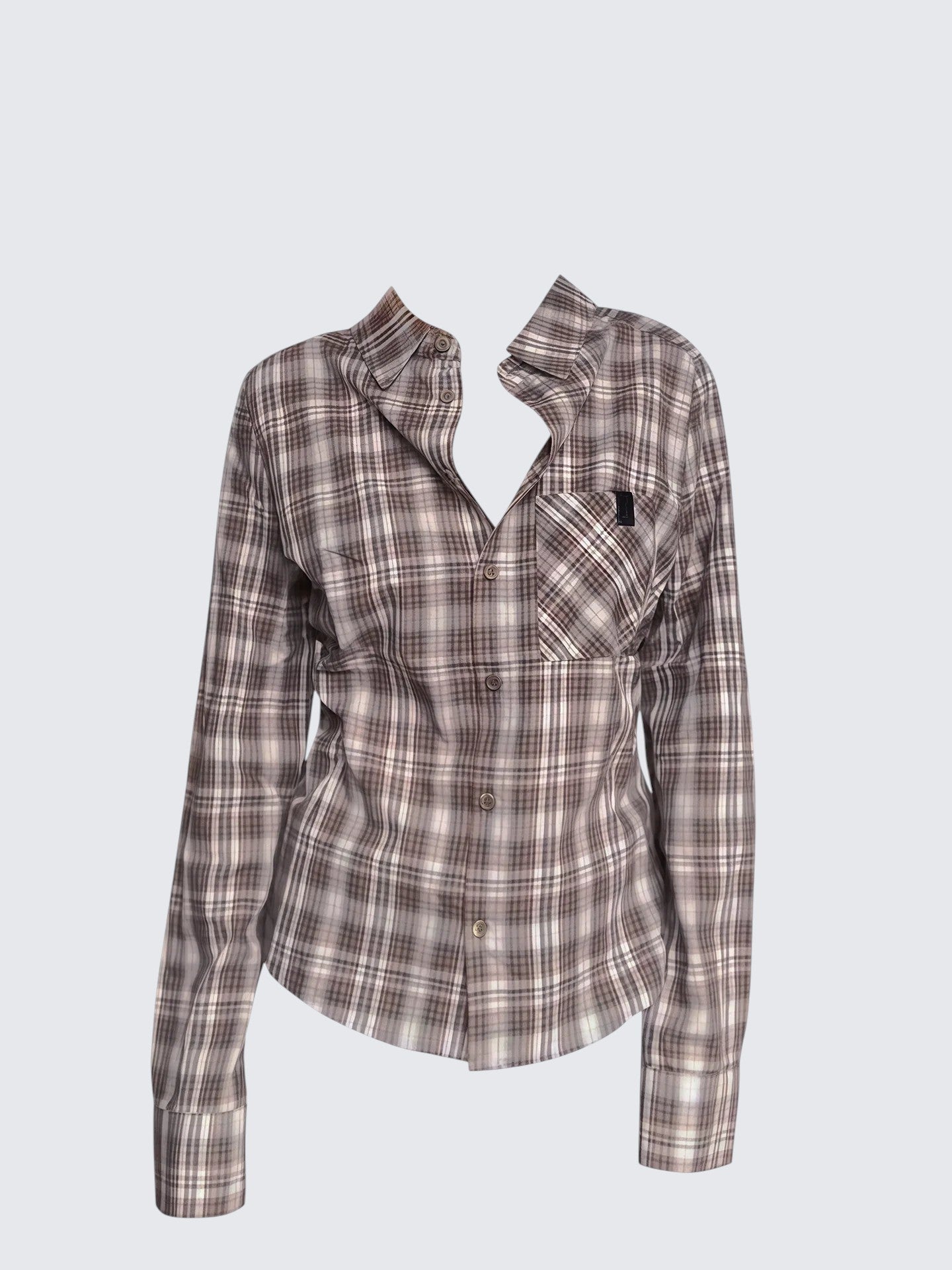 Plaid Collar Shirt Women