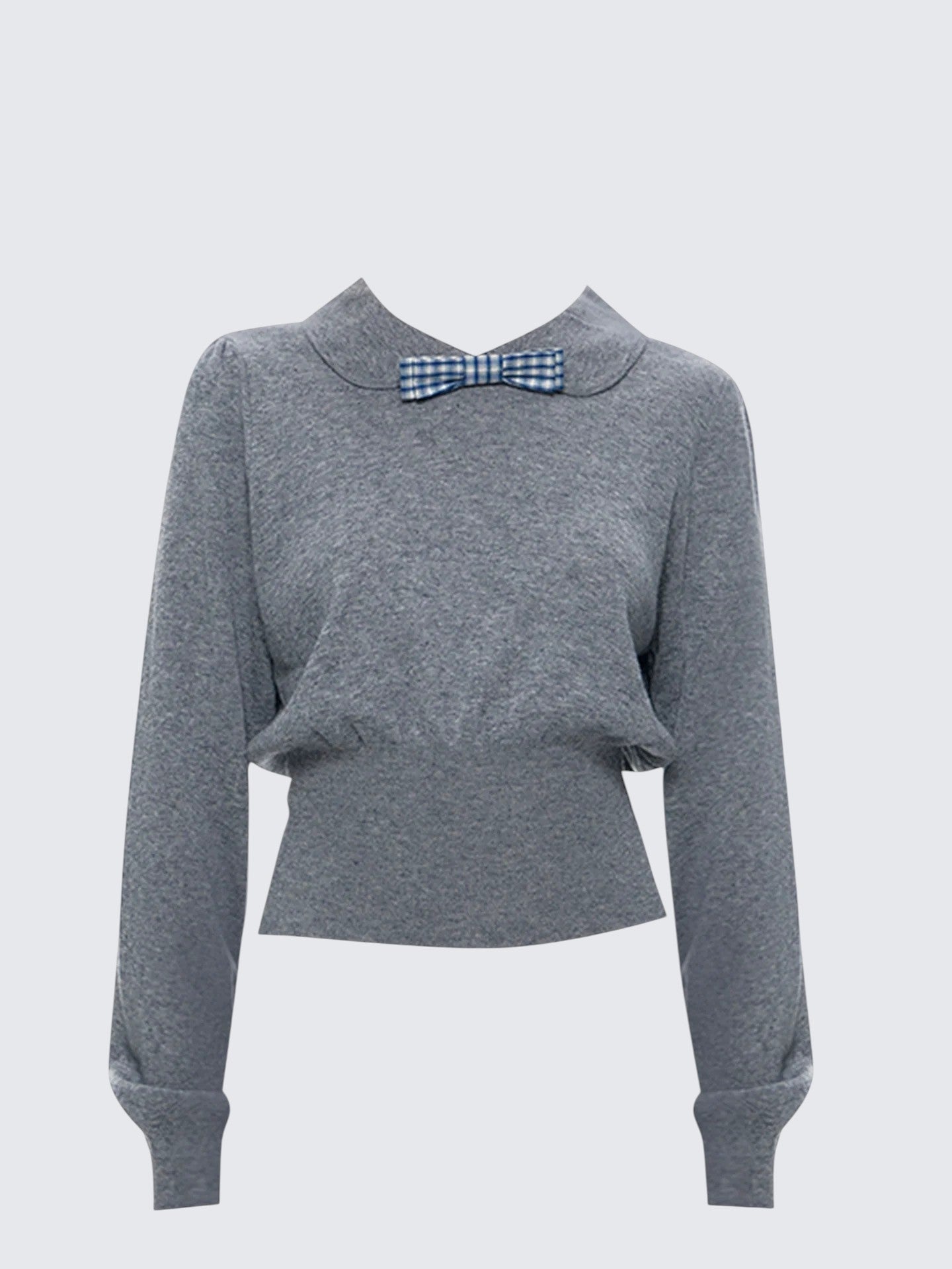 Doll Collar Cropped Knit Top