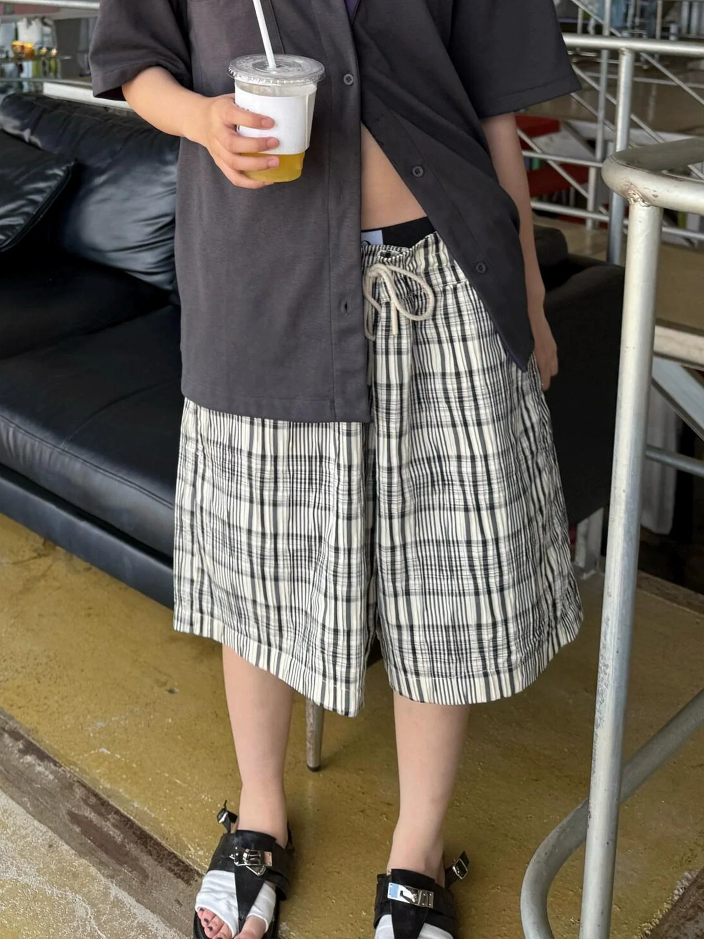 Textured Casual Sport Shorts