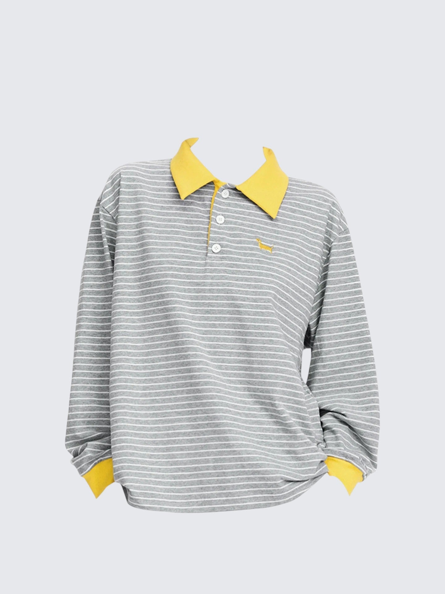 Retro Striped Polo T-shirt Women