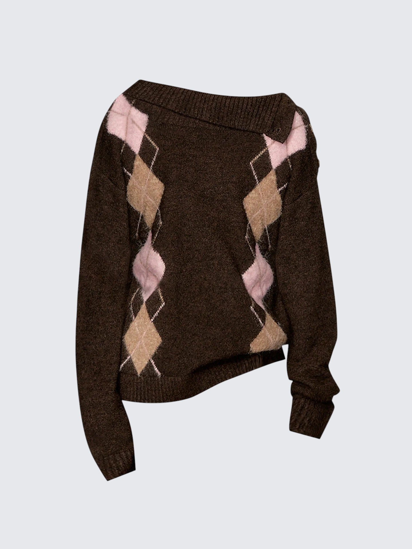 Diamond Pattern Cardigan Women